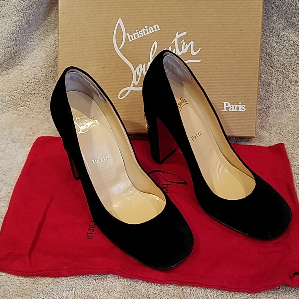 Christian Louboutin black Cadrilla Corazon heels